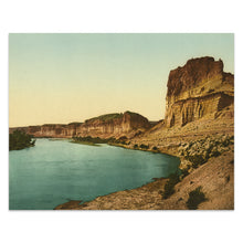 Load image into Gallery viewer, Digitally Restored and Enhanced 1898 Green River Bluffs Print - Utah Western Landscape - Detroit Photochrom Colorado Plateau - Archival Print