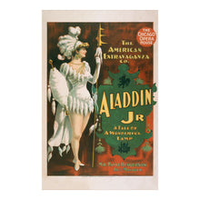 Cargar imagen en el visor de la galería, 1894 Aladdin Jr Theater Poster - Wonderful Lamp Arabian Nights - Gilded Age Oriental Spectacle - Archival Print