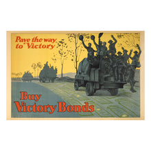 Cargar imagen en el visor de la galería, Digitally Restored and Enhanced 1918 Buy War Bonds Poster - Pave the Way to Victory WWI - Treasury Department Home Front - Archival Print