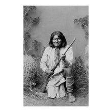 Cargar imagen en el visor de la galería, Digitally Restored and Enhanced 1886 Geronimo Print - Apache Leader Portrait Arizona Territory - Frontier West Native American - Archival Print