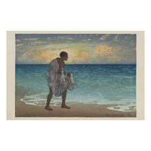 Cargar imagen en el visor de la galería, Digitally Restored and Enhanced 1920 Hawaii Photo - Hawaiian Fisherman Traditional Fishing - Pacific Island Indigenous Culture - Archival Print