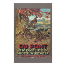 Cargar imagen en el visor de la galería, Digitally Restored and Enhanced 1913 Du Pont Shotgun Powder Print - Quail Hunting Lynn Bogue Hunt - Sporting Wildlife Advertising - Archival Print