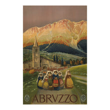 Cargar imagen en el visor de la galería, Digitally Restored and Enhanced 1920 Abruzzo Print - ENIT Italy Travel Poster - Traditional Folk Dress Interwar Italian Tourism - Archival Print