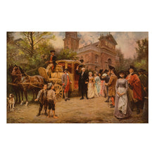Cargar imagen en el visor de la galería, Digitally Restored and Enhanced 1908 Washington at Christ Church Print - Easter Sunday 1795 Alexandria Virginia - Presidential History - Archival Print
