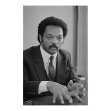 Load image into Gallery viewer, Digitally Restored and Enhanced 1983 Jesse Jackson Print - Civil Rights Leader Portrait - Rainbow Coalition Political History - Archival Print