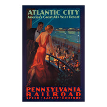 Load image into Gallery viewer, 1935 Atlantic City Print - Pennsylvania Railroad Marlborough Blenheim Hotel - Art Deco Beach Resort - Archival Print