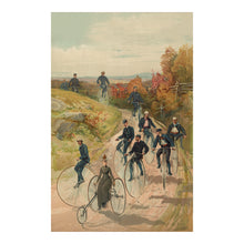 Load image into Gallery viewer, Digitally Restored and Enhanced 1887 Bicycling Print - Victorian High Wheel Tricycle Recreation - Gilded Age Cycling Sports - Archival Print