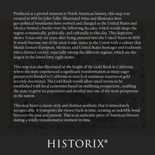 Cargar imagen en el visor de la galería, Digitally Restored and Enhanced 1851 Mexico Texas & California Map Poster - Vintage Map of Mexico Texas and California Wall Art Print by John Tallis