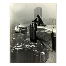 Load image into Gallery viewer, Digitally Restored and Enhanced 1930 Margaret Bourke-White Photo Print - Old Photo of Margaret Burke White Atop Chrysler Building New York City Poster