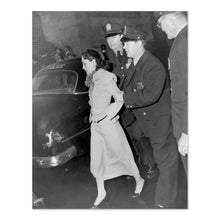 Load image into Gallery viewer, Digitally Restored and Enhanced 1954 Lolita Lebron Print Photo - Old Photo of the Arrest of Puerto Rican Nationalist Leader Lolita Lebron Wall Art Poster