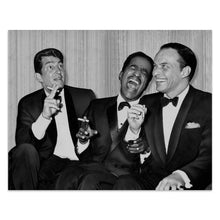 Load image into Gallery viewer, Digitally Restored and Enhanced 1961 The Tremendous Trio Print Photo - Vintage Photo of Frank Sinatra Dean Martin & Sammy Davis Jr Poster Print Wall Art