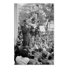 Load image into Gallery viewer, Digitally Restored and Enhanced 1963 Bobby Kennedy Photo Print - Old Poster Photo of Washington DC Justice Department Robert F Kennedy Speaking to Crowd