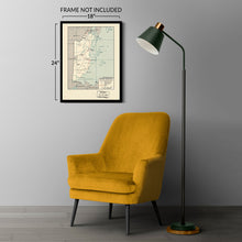 Load image into Gallery viewer, Digitally Restored and Enhanced 1965 British Honduras Map Print - Vintage Road Map of Belize Poster - Old Railroad Map of British Honduras Wall Art Print