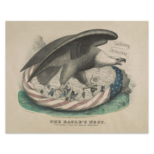 Load image into Gallery viewer, Digitally Restored and Enhanced 1861 The Eagles Nest Union Print - Kellogg Civil War Allegory Flag Patriotic States - Northern Cause - Archival Print