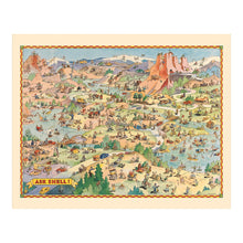 Cargar imagen en el visor de la galería, Digitally Restored and Enhanced 1948 Vacation Land Illustrated Road Map - Postwar Motoring Era - Mid Century Travel Art - American Roadside Americana