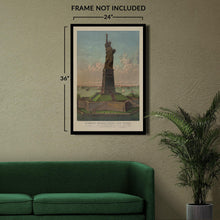Cargar imagen en el visor de la galería, Digitally Restored and Enhanced 1885 Statue of Liberty Poster Matte - Vintage Poster of Liberty Enlightening the World - Statue of Liberty Wall Art Print