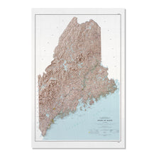 Load image into Gallery viewer, Digitally Restored and Enhanced 1977 Maine Map Print - Vintage State of Maine Base Map with Highways & Contours - Old Map of Maine Poster Wall Art