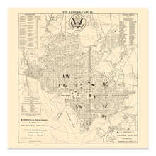 Load image into Gallery viewer, Digitally Restored and Enhanced 1905 The Nation's Capital Map Poster - Vintage Map of Washington DC Poster - Historic Washington DC Wall Art Print Map