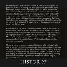 Load image into Gallery viewer, Digitally Restored and Enhanced 1898 Monterey County California Map Poster - Vintage Map Print of Monterey CA - Official Map of Monterey County California