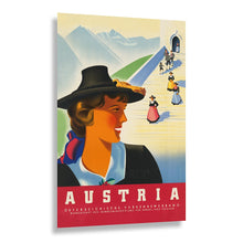 Cargar imagen en el visor de la galería, Digitally Restored and Enhanced 1910 Austria Mountain Lake Travel Poster - Art Deco Alpine Scenery - Vintage European Tourism Art - Austrian Alps