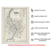 Load image into Gallery viewer, Digitally Restored and Enhanced 1870 Rochester New York Map Poster - Vintage Map of Rochester NY Wall Art - Old Map of Rochester City from Cornells Maps