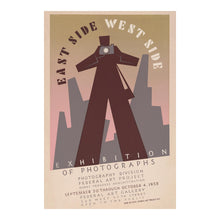 Cargar imagen en el visor de la galería, Digitally Restored and Enhanced 1938 East Side West Side New York Photography Exhibition WPA Federal Art Project Poster - Depression Era Art Deco - Archival Reproduction