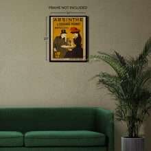 Load image into Gallery viewer, Digitally Restored and Enhanced 1900 Absinthe Pernot French Cafe Advertising Poster - Art Nouveau Era - Belle Epoque Art - Archival Reproduction