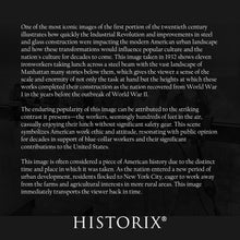 Cargar imagen en el visor de la galería, Digitally Restored and Enhanced 1932 Lunch Atop A Skyscraper Photo Print - Vintage Photo of Eleven Ironworkers Having Lunch Atop A Skyscraper Wall Art