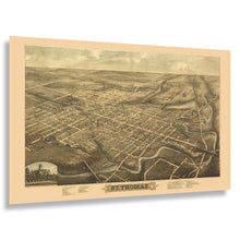 Cargar imagen en el visor de la galería, Digitally Restored and Enhanced 1896 Birds Eye View St Thomas Ontario Print - Brosius Railway City Elgin County Junction - Victorian Era - Archival Print