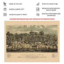 Load image into Gallery viewer, Digitally Restored and Enhanced 1850 Sacramento City California Print - Gold Rush Boomtown Sierra Nevada Waterfront View - Forty Niners - Archival Print