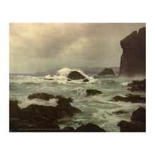 Load image into Gallery viewer, Digitally Restored and Enhanced 1901 Surf Golden Gate Print - San Francisco California - Pacific Coast Seascape Detroit Photochrom - Archival Print