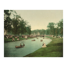 Load image into Gallery viewer, Digitally Restored and Enhanced 1898 Belle Isle Grand Canal Print - Detroit Michigan Olmsted Park - Urban Recreation Landscape - Archival Print