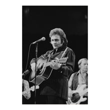 Cargar imagen en el visor de la galería, Digitally Restored and Enhanced 1977 Johnny Cash Concert Print - Live Performance Country Music Legend - Man in Black Stage Show - Archival Print