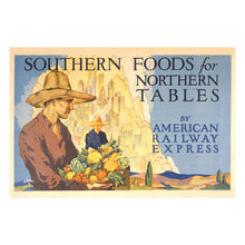 Cargar imagen en el visor de la galería, Digitally Restored and Enhanced 1927 Southern Foods Poster - American Railway Express Agriculture - Roaring Twenties Rail Commerce - Archival Print