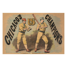 Load image into Gallery viewer, Digitally Restored and Enhanced 1876 Chicago White Stockings Print - Baseball Champions National League - Inaugural Season Poster - Archival Print
