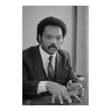 Load image into Gallery viewer, Digitally Restored and Enhanced 1983 Jesse Jackson Print - Civil Rights Leader Portrait - Rainbow Coalition Political History - Archival Print