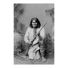 Cargar imagen en el visor de la galería, Digitally Restored and Enhanced 1886 Geronimo Print - Apache Leader Portrait Arizona Territory - Frontier West Native American - Archival Print