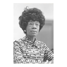 Load image into Gallery viewer, Digitally Restored and Enhanced 1972 Shirley Chisholm Print - Presidential Campaign Announcement Portrait - Unbought Unbossed - Archival Print