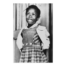 Load image into Gallery viewer, Digitally Restored and Enhanced 1960 Ruby Bridges Poster Photo - Vintage Photo of Six-Year-Old Black American Civil Rights Activist Ruby Bridges Wall Art