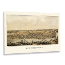 Load image into Gallery viewer, Digitally Restored and Enhanced 1862 Fredericksburg Virginia Map Print - Vintage Map of Virginia Poster - Old View of Fredericksburg VA Map
