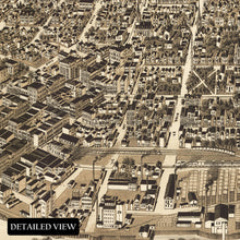 Load image into Gallery viewer, Digitally Restored and Enhanced 1887 La Crosse Wisconsin Map Poster - Vintage Bird's Eye View Perspective of La Crosse Map of Wisconsin Wall Art Print