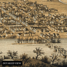 Load image into Gallery viewer, Digitally Restored and Enhanced 1862 Fredericksburg Virginia Map Print - Vintage Map of Virginia Poster - Old View of Fredericksburg VA Map