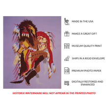 Load image into Gallery viewer, Digitally Restored and Enhanced 1952 Buffalo Dancer Print - Woody Crumbo Native American Ceremonial Art Potawatomi - Mid Century Fine Art - Archival Print