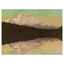 Load image into Gallery viewer, Digitally Restored and Enhanced 1900 Mt. Hood Lost Lake Print - Oregon Reflection Cascade Range - Alpine Vista Pacific Northwest - Archival Print