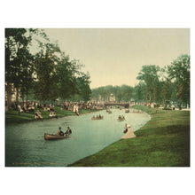 Load image into Gallery viewer, Digitally Restored and Enhanced 1898 Belle Isle Grand Canal Print - Detroit Michigan Olmsted Park - Urban Recreation Landscape - Archival Print