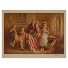 Load image into Gallery viewer, Digitally Restored and Enhanced 1932 Betsy Ross Print - American Flag 1777 - Revolutionary War Patriotic Stars and Stripes - Archival Print