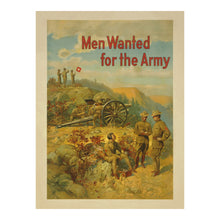 Cargar imagen en el visor de la galería, Digitally Restored and Enhanced 1910 Men Wanted for the Army Poster - Pre WWI Military Recruitment - Progressive Era Enlistment - Archival Print