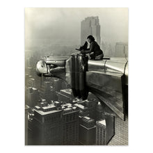 Load image into Gallery viewer, Digitally Restored and Enhanced 1930 Margaret Bourke-White Photo Print - Old Photo of Margaret Burke White Atop Chrysler Building New York City Poster