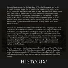 Load image into Gallery viewer, Digitally Restored and Enhanced 1875 Brigham City and Great Salt Lake Utah Map Poster - Vintage Bird's Eye View Map of Utah Print Wall Art Poster