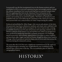 Load image into Gallery viewer, Digitally Restored and Enhanced 1869 Leavenworth Kansas Map Print - Vintage Bird's Eye View of Leavenworth City Map of Kansas State Wall Art Poster